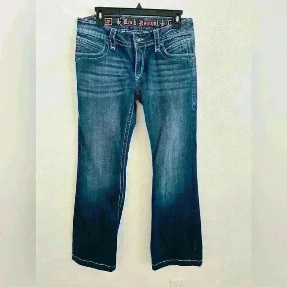 Rock Revival Scarlett Wide Leg Jeans Size 31 - Picture 2 of 13